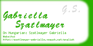gabriella szatlmayer business card